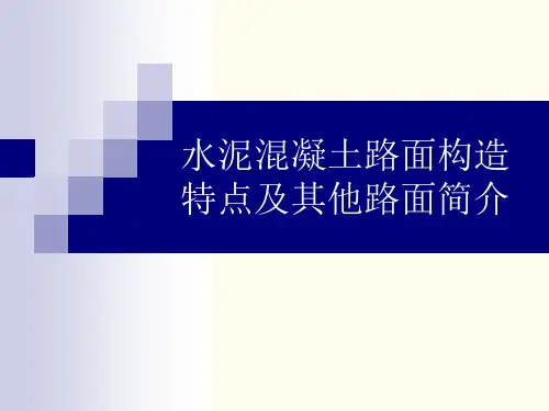 水泥混凝土路面构造特点及其他路面简介[详细]