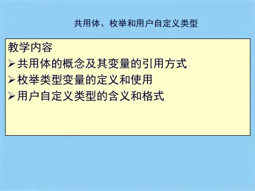 共用体(共9张PPT)