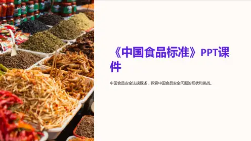《中国食品标准》课件