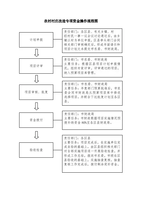 农村村庄改造专项资金操作流程图