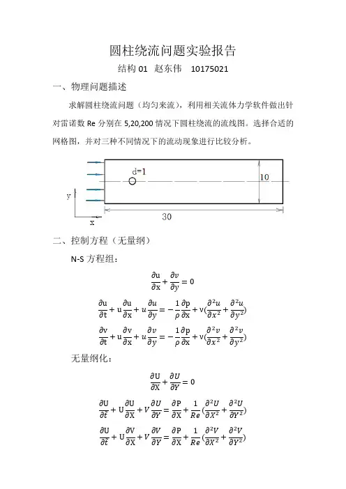 圆柱绕流问题实验报告