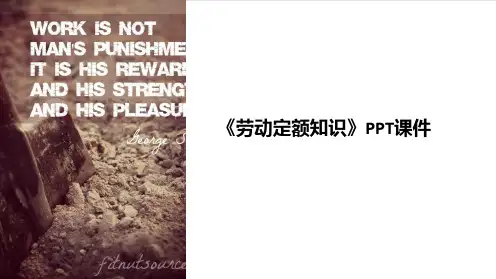 《劳动定额知识》课件