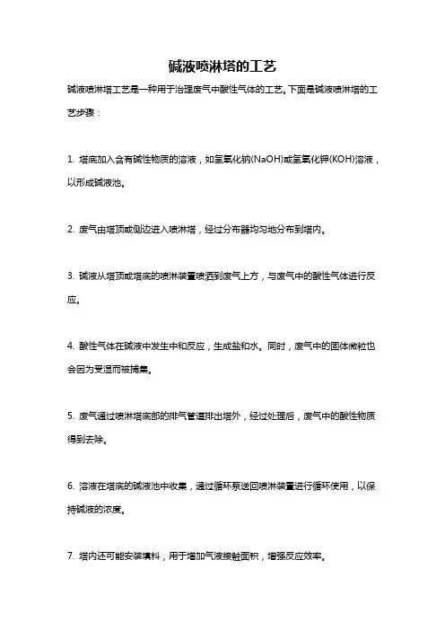 碱液喷淋塔的工艺
