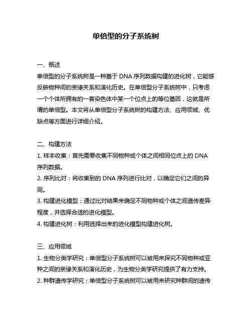 单倍型的分子系统树