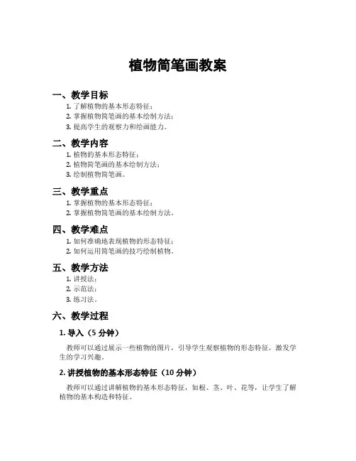 植物简笔画教案