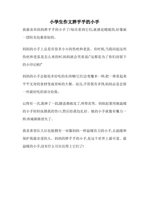 小学生作文胖乎乎的小手