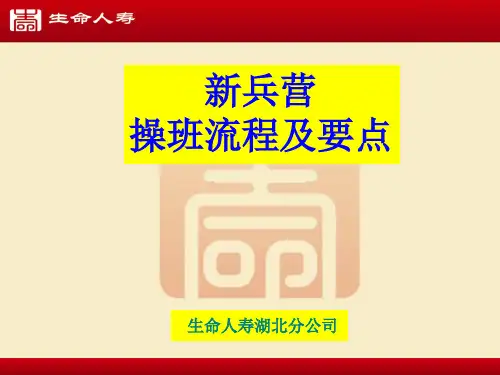 新兵营操班流程及要点(陈斌)
