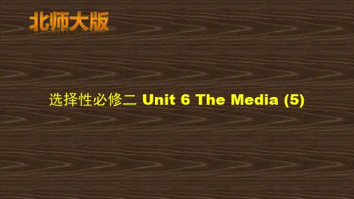 北师大版英语选择性必修第二册  Unit 6 The Media   reading2