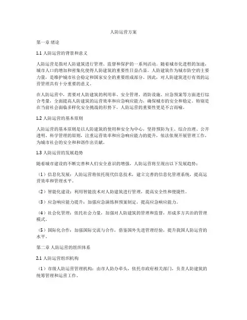 人防运营方案
