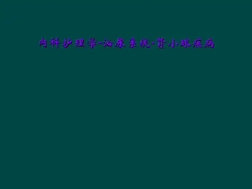 内科护理学-泌尿系统-肾小球疾病