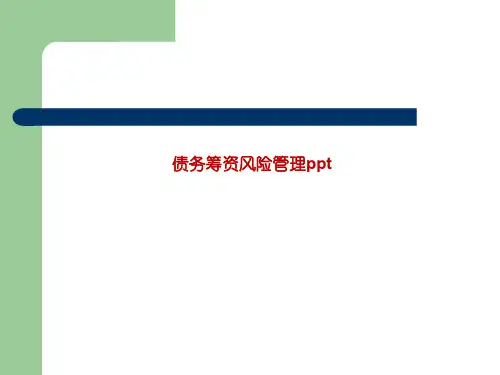 债务筹资风险管理ppt