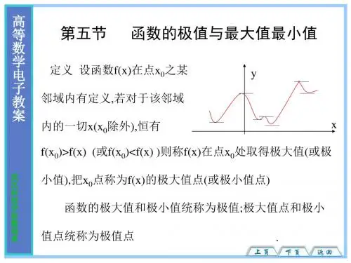 3-5第五节函数的极值与最大值最小值