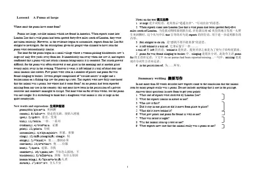 新概念英语第三册lesson_1-A_Puma_at_large