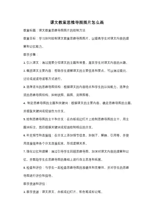 课文教案思维导图图片怎么画