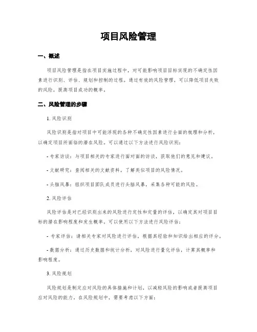 项目风险管理