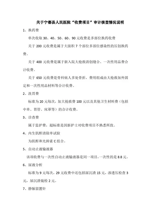 审计情况说明