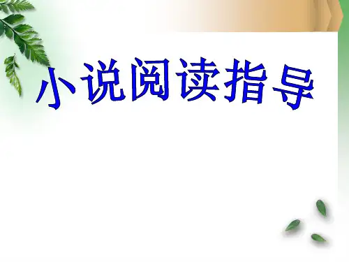 小说阅读指导课件