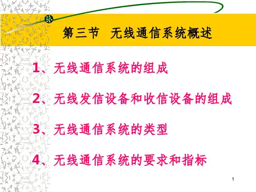 无线电信号传输系统的组成PPT课件