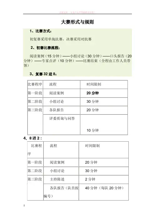 案例分析大赛形式与规则 (1)