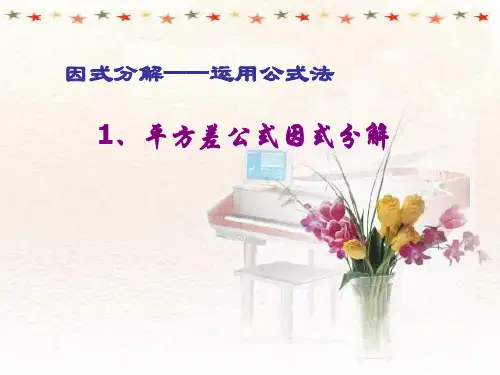 平方差公式因式分解[下学期]北师大版