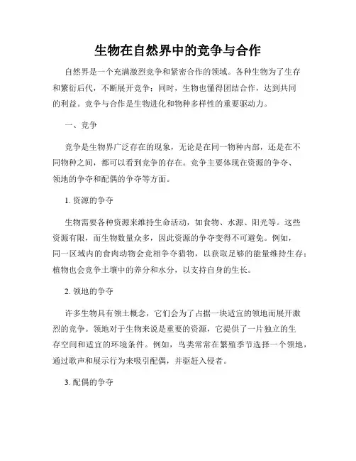 生物在自然界中的竞争与合作