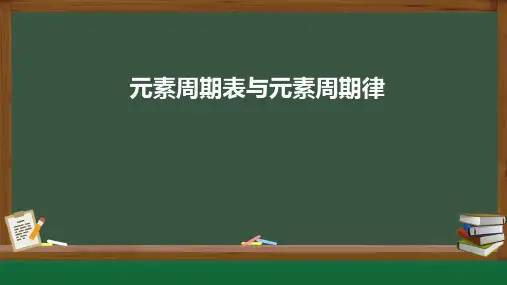 化学人教版(2019)必修第一册4.1元素周期表和元素周期律(共34张ppt)
