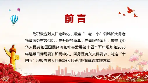 提升服务质量十四五积极应对人口老龄化工程和托育建设讲课PPT课件