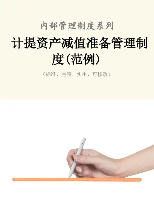 计提资产减值准备管理制度(范例)