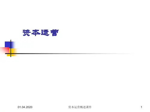资本运营概述课件