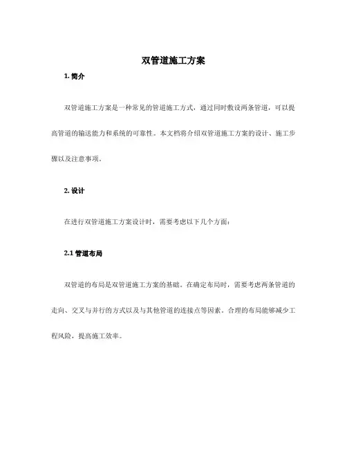 双管道施工方案
