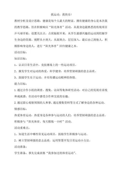 我运动,我快乐!