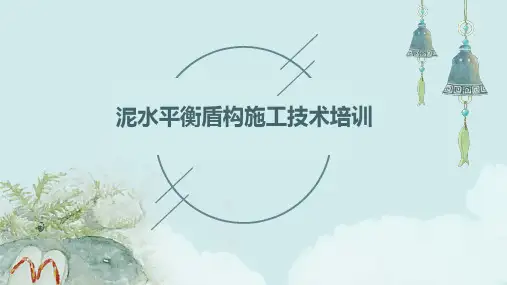 泥水平衡盾构施工技术培训