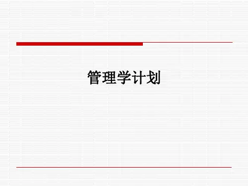 管理学计划ppt课件