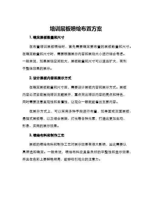 培训展板喷绘布置方案