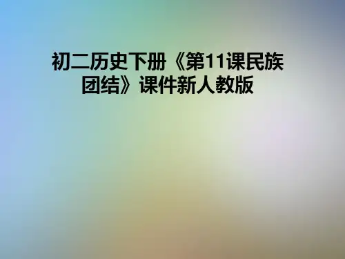 初二历史下册《第11课民族团结》课件新人教版