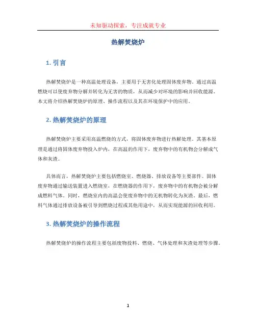 热解焚烧炉
