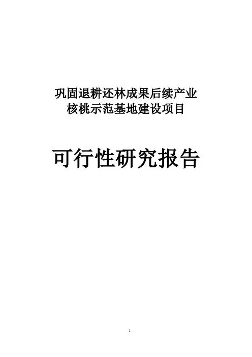 核桃示范基地建设项目可行性研究报告