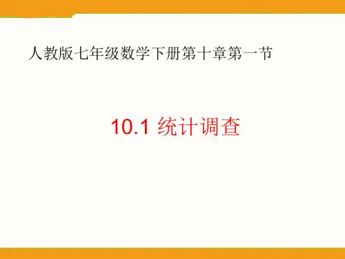 10.1 统计调查-2024-2025学年人教版初中数学七年级下册