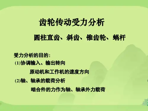 齿轮传动受力分析要点