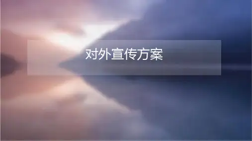 对外宣传方案