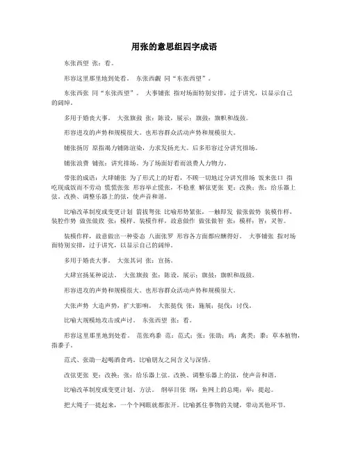 用张的意思组四字成语