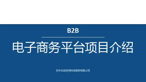 B2B电子商务平台介绍PPT课件