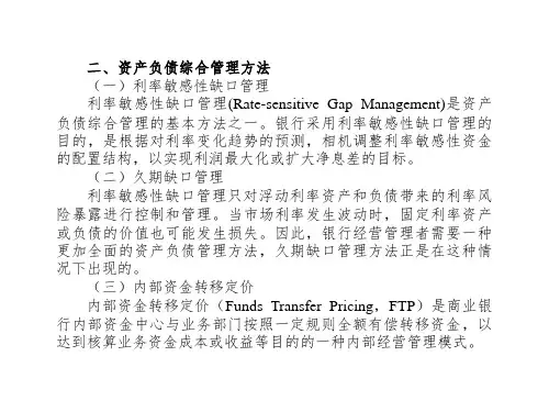 银行资产负债综合管理理论2 - 银行资产负债综合管理理论2(1)