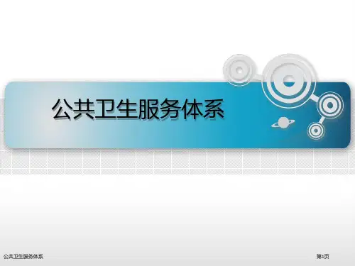 公共卫生服务体系