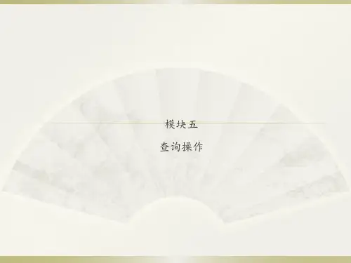 《数据库应用基础access》模块五 查询操作图文模板