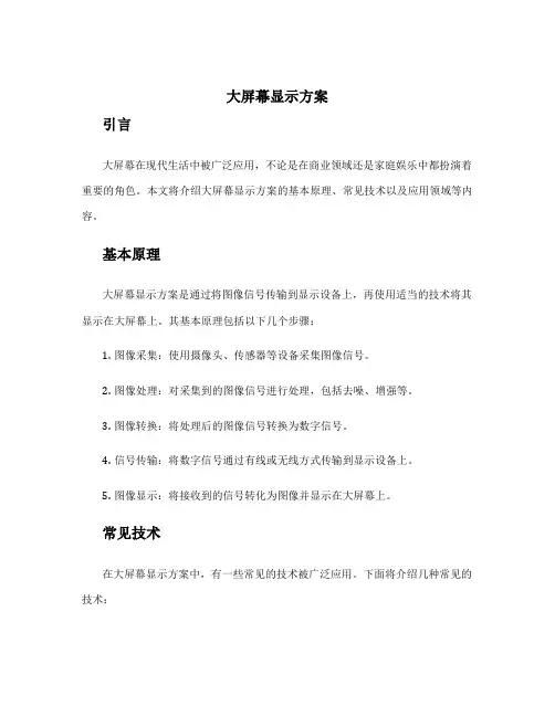 大屏幕显示方案