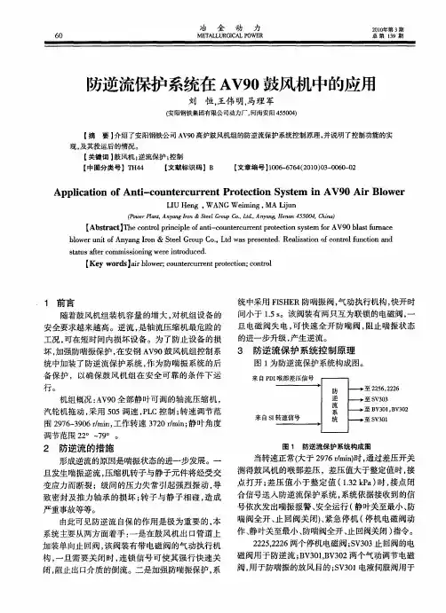 防逆流保护系统在AV90鼓风机中的应用