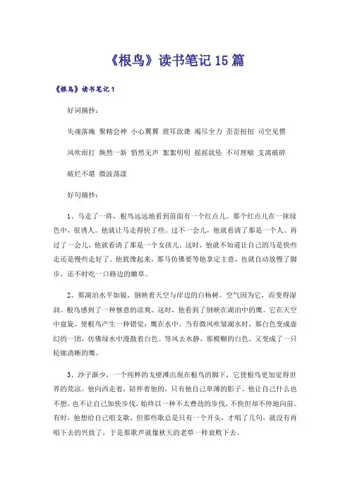 《根鸟》读书笔记15篇_1