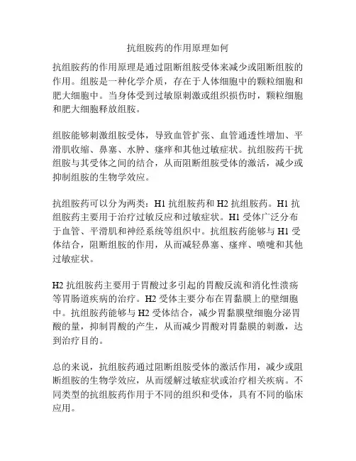抗组胺药的作用原理如何