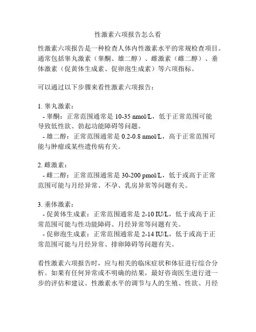 性激素六项报告怎么看